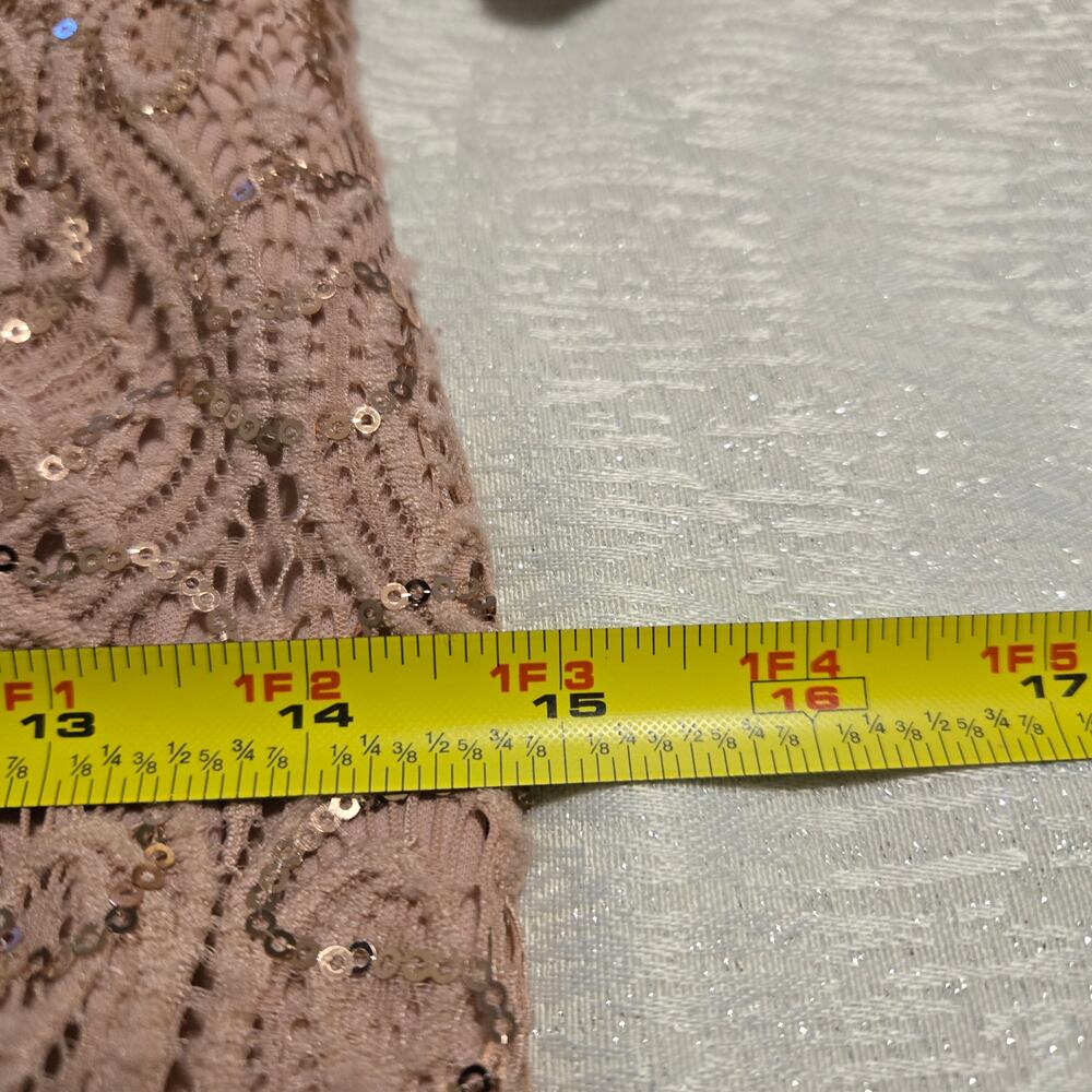Marina Sequined Lace Gown Blush pink Feminine Mother of the bride Glamorous - Picture 10 of 13